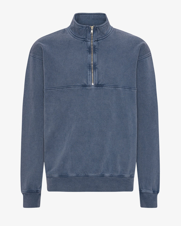 Colorful Standard Neptun Blue Quarter Zip Pullover Herren blau