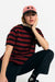 Suite13Lab Isquia Top Stripes Brick Damen Streifenshirt schwarz rot