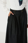 SKFK Saioa Trouser GOTS Damen Palazzo Jeans schwarz