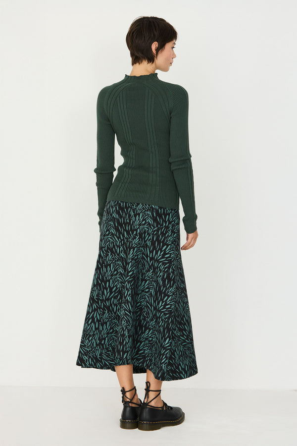 SKFK Anuket LS Shirt GOTS Dark Green Damen Longsleeve grün