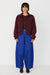 SKFK Mari Trouser Blue Damen GOTS Barrel Leg Pants blau