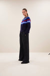 By-Bar Jacky Pullover Navy Damen Mohair Fair Isle dunkelblau