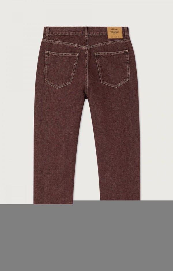 American Vintage Oshow Ballon Stone Raisin Jeans Herren dunkelrot