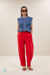 By-Bar Maggie Denim Sleeveless Jacket Weste Damen blau