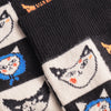 Dedicated Sigtuna Cat Bingo Socks unisex Socken schwarz