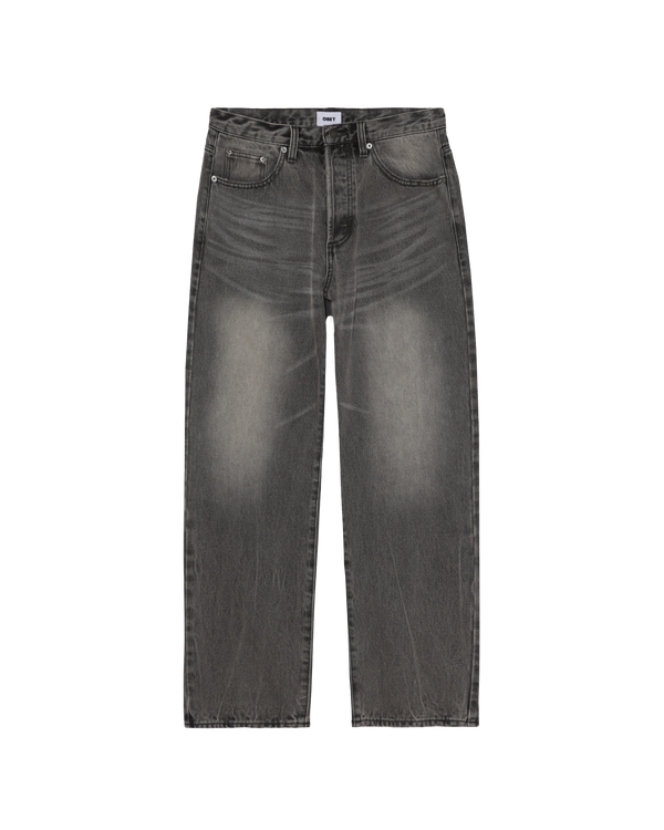 Obey Boxcar Straight Leg Archive Grey Denim Herren Jeans grau
