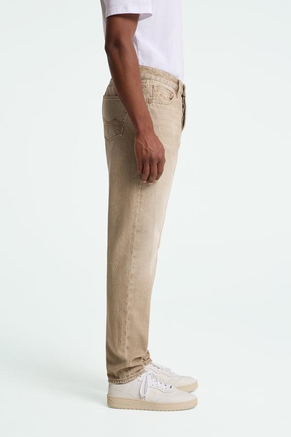 Kings of Indigo Sushan Retro Beige Worn Jeans Hose Herren Hellbraun