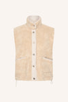 By-Bar Steve Sleeveless Jacket Teddy Weste Damen weiss