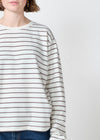Klitmøller Paulina LS Tee Cream Taupe Damen Streifen Langarm creme