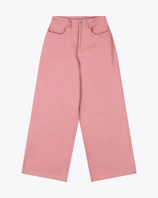 WEMOTO Stef Twill Wide Leg Pants Damen rosa