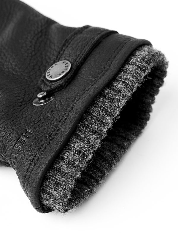 Hestra Utsjö Handschuh Leder Herren schwarz
