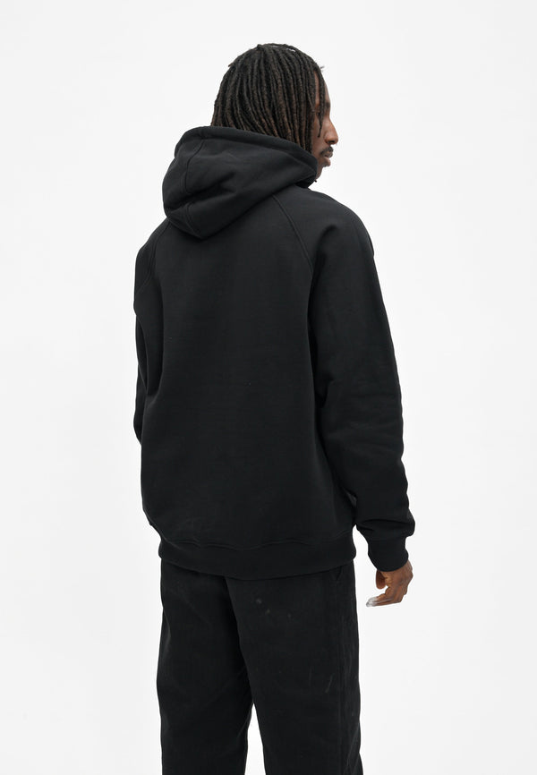 Cleptomanicx Mask Boxy Hooded Black Sweat Herren schwarz