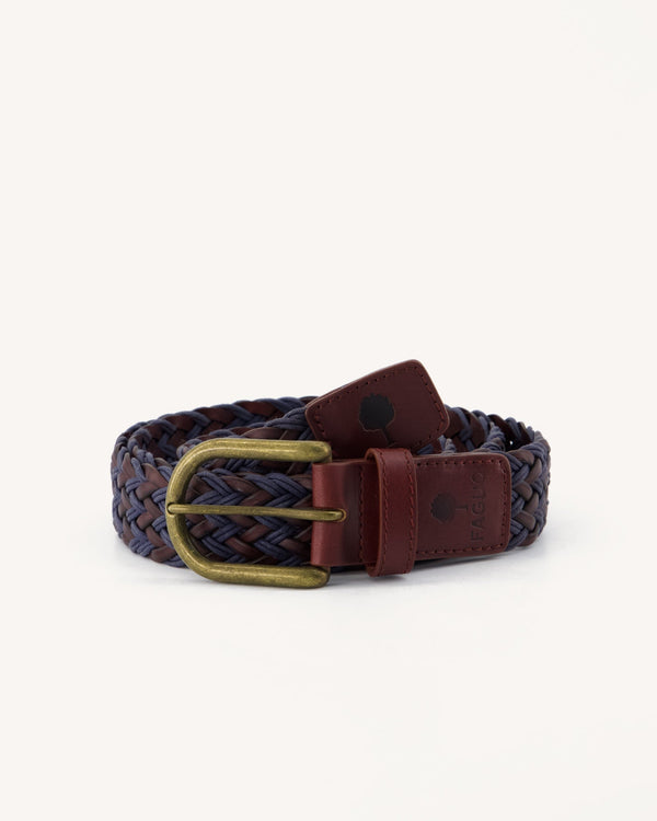 Faguo Mix Belt Bordeaux Blau Flechtgürtel