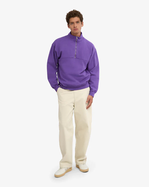 Colorful Standard Quarter Zip Pullover Ultra Violett