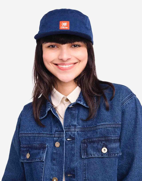 Olow Casquete Five Panel Signature Flower Bleu Cap Unisex blau