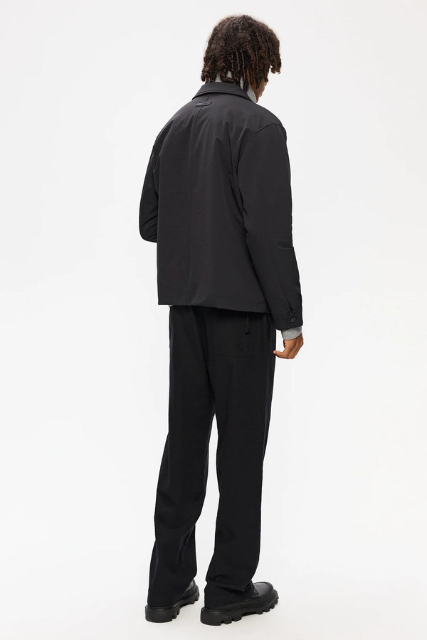 Elvine Bernt Black Nylon Stretch Jacke Herren schwarz