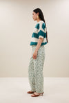 By-Bar Lew green Cheetah Pants Damen High Waist Leo grün