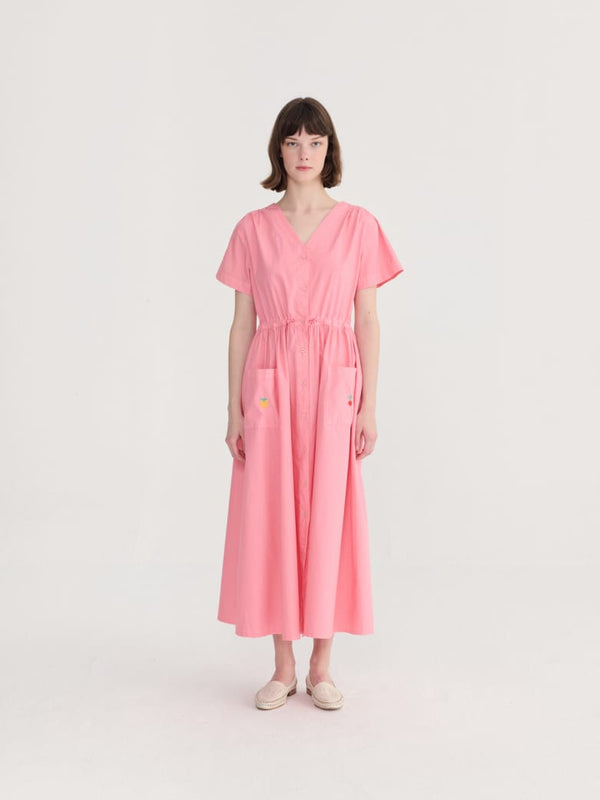 Bobo Choses V-neck Shirt Dress Damen rosa