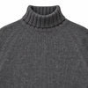 Harley of Scotland Lammwoll-Rollkragenpullover Herren Anthrazit – Rollkragen- und Raglandetail