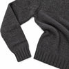 Harley of Scotland Lammwoll-Rollkragenpullover Herren Anthrazit – Manschetten- und Saumdetail