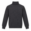 Harley of Scotland Lammwoll-Rollkragenpullover Herren Anthrazit – Vorderansicht