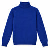 Harley of Scotland Lammwoll-Rollkragenpullover Herren Royalblau – Vorderansicht