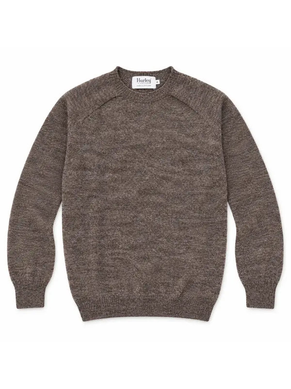 Harley of Scotland Shetland-Pullover Herren Hellbraun meliert – Vorderansicht