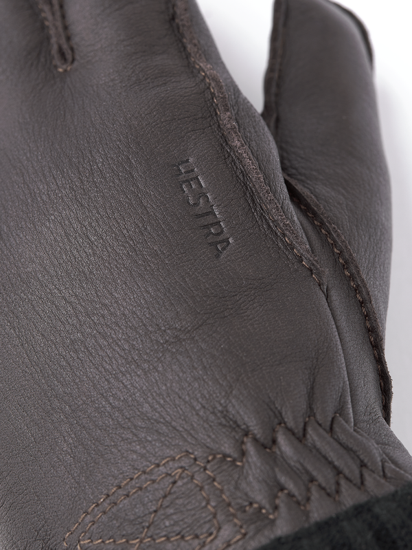 Hestra Deerskin Primaloft Rib dunkelbraun – Ansicht 2