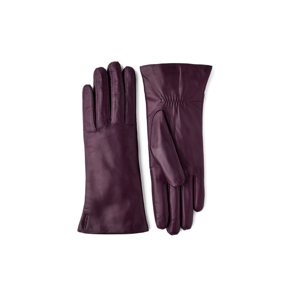 Hestra Elisabeth Dark Plum Lederhandschuhe Damen pflaumenlila – Ansicht 1