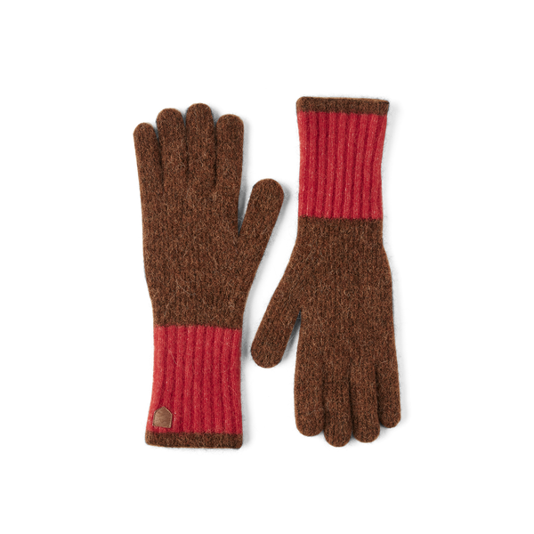 Hestra Moritz Glove Camel/Light Red Strickhandschuhe unisex camel/hellrot – Ansicht 1