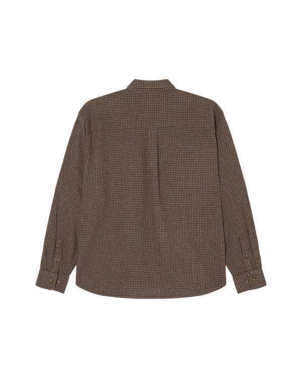OBEY Bigwig Dash kariertes Herren-Flanellhemd Brown Multi – Rückansicht