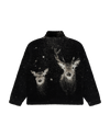 OBEY Deer Sherpa Jacket Black Multi – Rückansicht