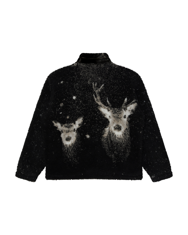 OBEY Deer Sherpa Jacket Black Multi – Rückansicht