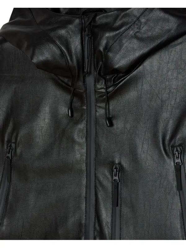 OBEY Obsidian PU Jacket Black Herren Jacke schwarz
