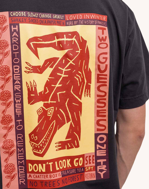 Olow Niloticus Noir Carbone T-Shirt Unisex anthrazitschwarz – Detailansicht