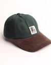 OLOW Stanton Six-Panel Cap in Lärchengrün und Braun – Produktansicht