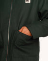 OLOW Yarm Jacke Vert Mélèze – Cordkragen und Brustdetail