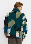 Revolution 7026 Printed Teddy Jacket Herren grün gemustert – Ansicht 4