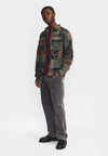 Revolution Utility Shirt Hemd Petrol – Seitenansicht am Model
