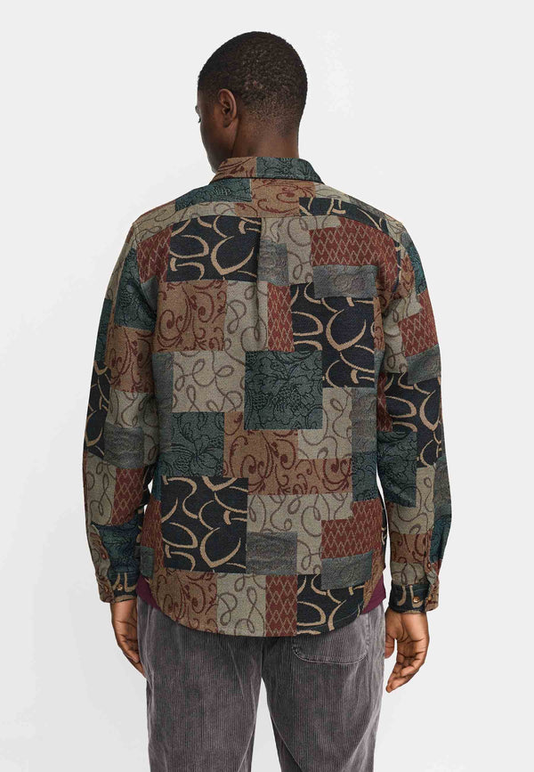 Revolution Utility Shirt Hemd Petrol – Rückenansicht am Model