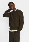 Revolution Strickjacke Herren Army – Vorderansicht