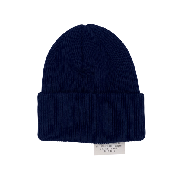Thei-Sprint TS-5 Beanie in Marine mit Rippenstrick und Umschlag